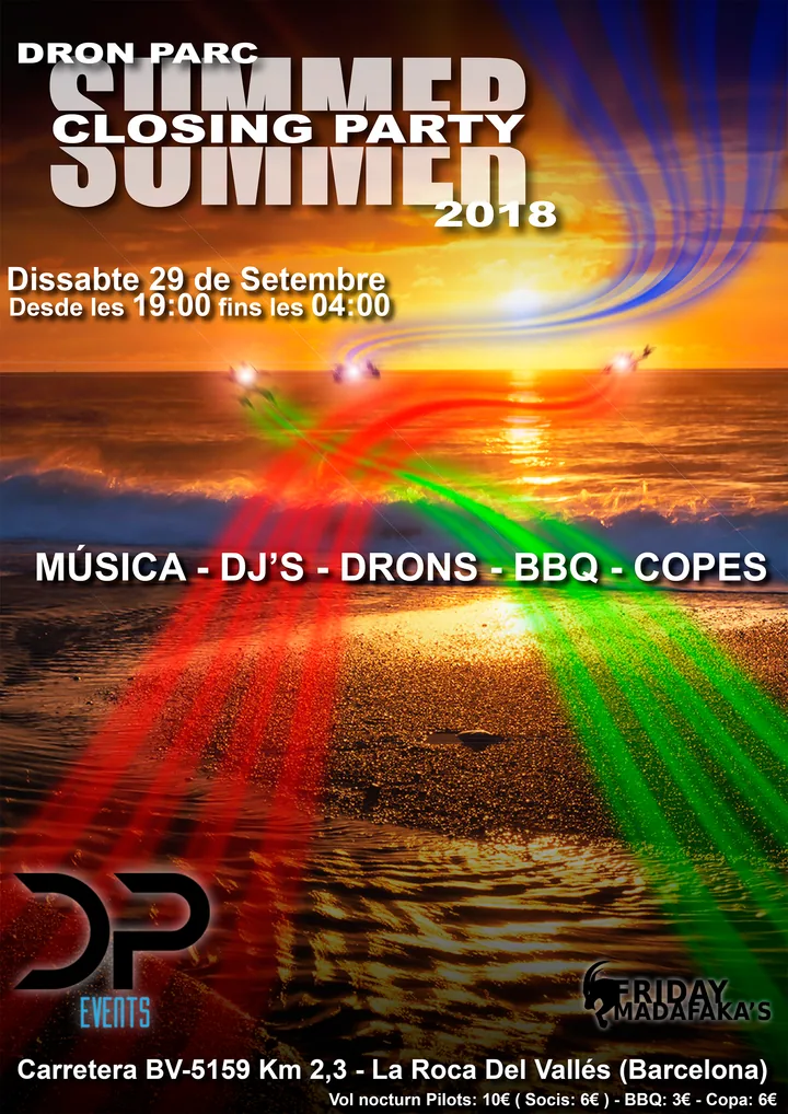 Cartell de Drone Park Summer Closing