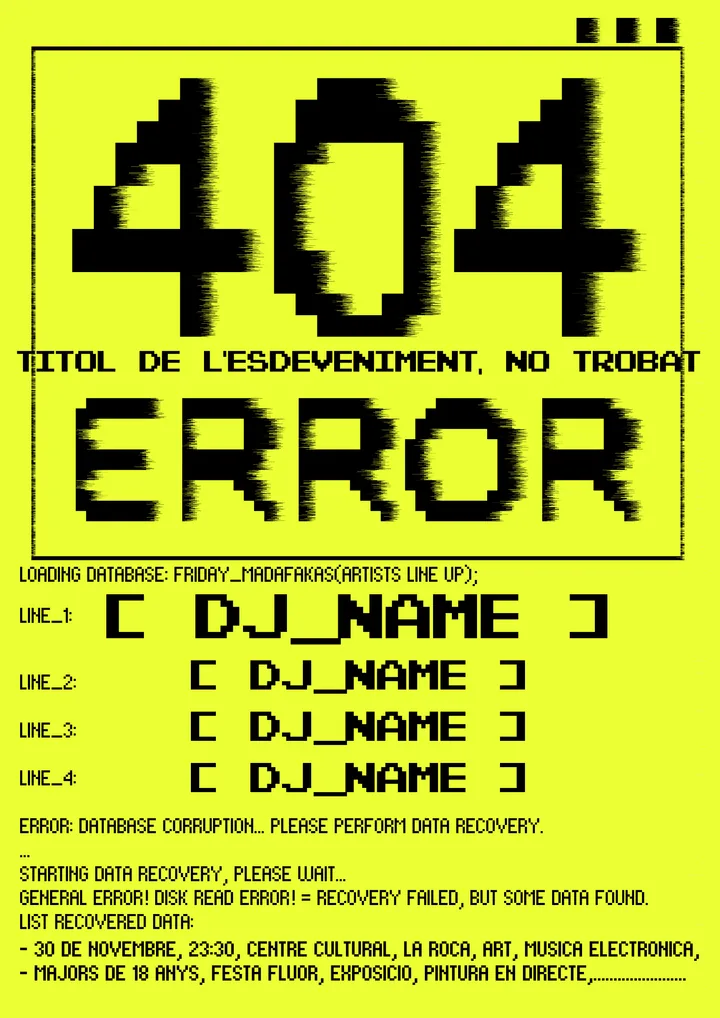 Cartell de ERROR 404